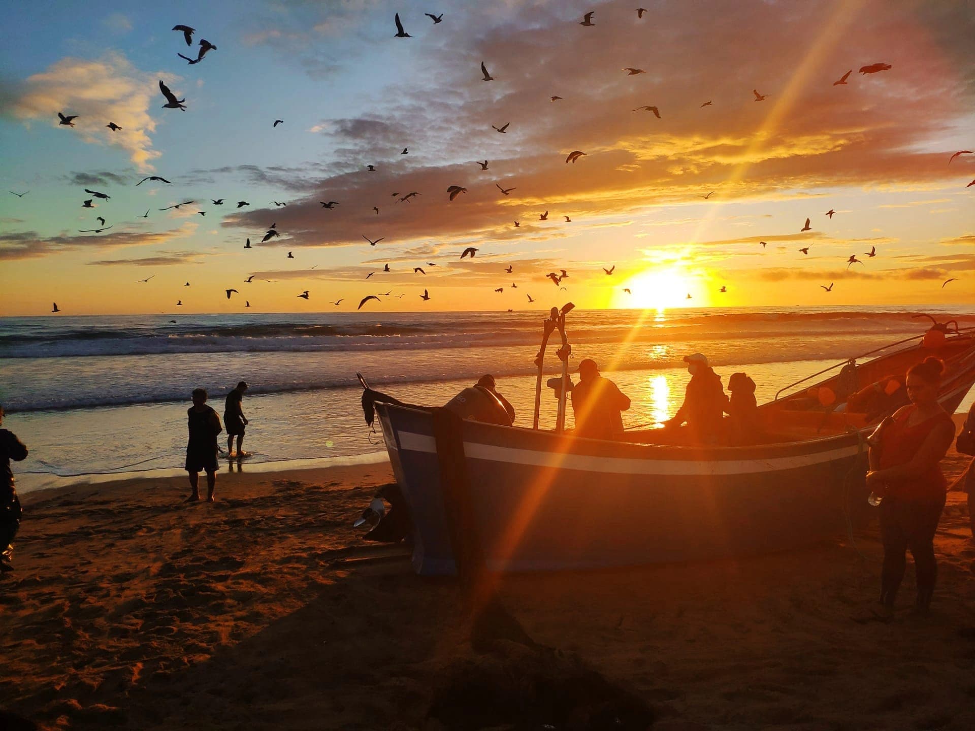 Grão de Areia at sunset
